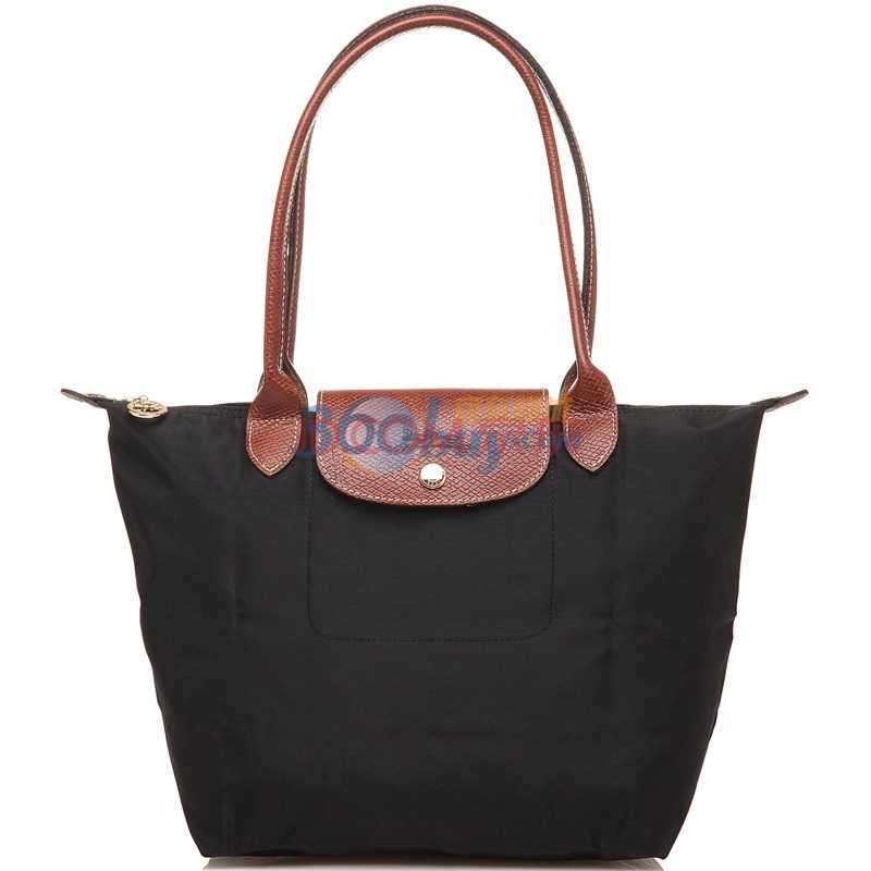 longchamp 珑骧女款黑色织物长柄小号手提包 2605 089 001